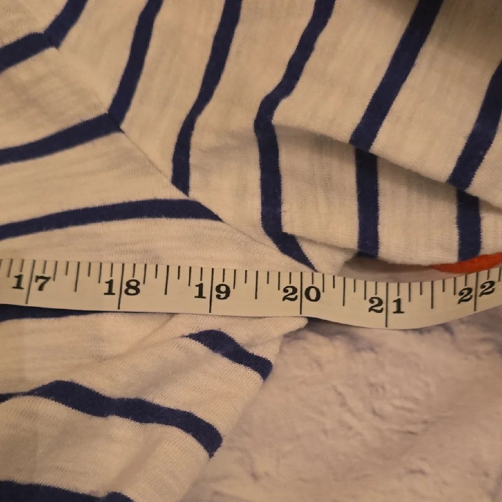 Chico's Navy and White Striped Top - Picture 4 of 5